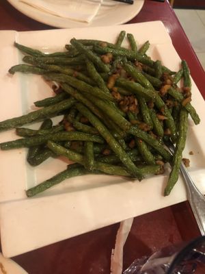Sautéed string bean   at Bodhi Kosher Vegetarian Restaurant in New York City