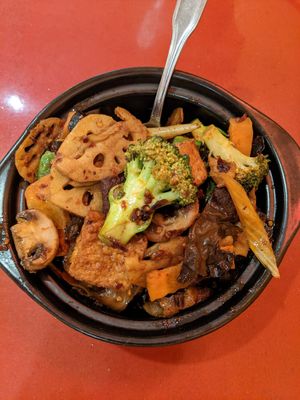 sichuan pepper pot at Bodhi Kosher Vegetarian Restaurant in New York City