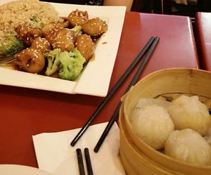 sesame vegetable chicken at Bodhi Kosher Vegetarian Restaurant in New York City