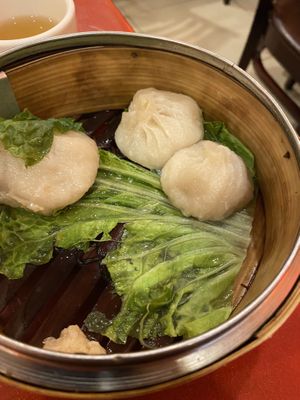 Soup dumplings (came with five)   at Bodhi Kosher Vegetarian Restaurant in New York City