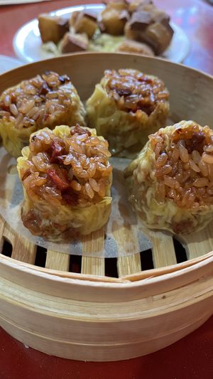 Sticky rice shumai   at Bodhi Kosher Vegetarian Restaurant in New York City