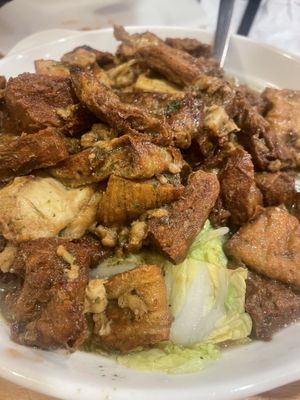 Braised tofu skin in cedar sauce  at Bodhi Kosher Vegetarian Restaurant in New York City