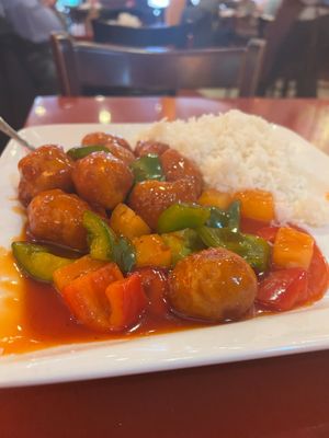 Sweet & Sour Veg Chicken at Bodhi Kosher Vegetarian Restaurant in New York City