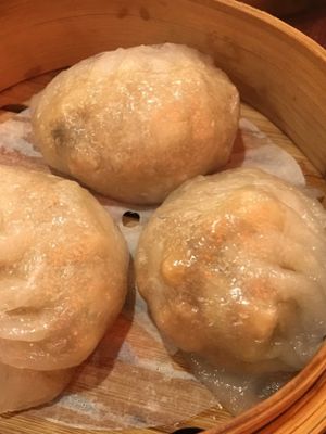 Taro dumplings at Bodhi Kosher Vegetarian Restaurant in New York City