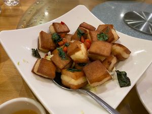 Pork Belly at Bodhi Kosher Vegetarian Restaurant in New York City