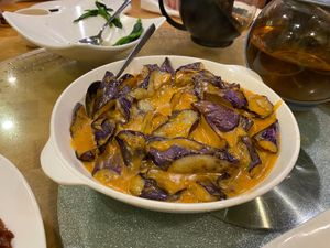 Eggplant Curry at Bodhi Kosher Vegetarian Restaurant in New York City