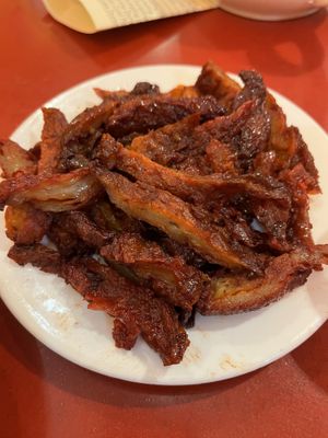 BBQ veg meat   at Bodhi Kosher Vegetarian Restaurant in New York City