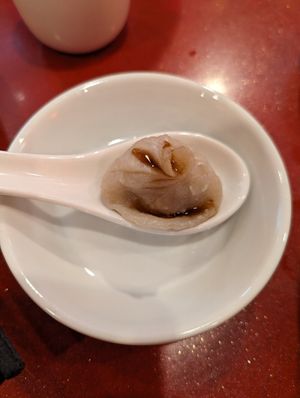 Steamed soup dumpling at Bodhi Kosher Vegetarian Restaurant in New York City