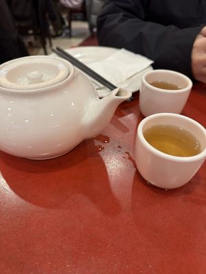 Start with hot tea #Veganuary at Bodhi Kosher Vegetarian Restaurant in New York City