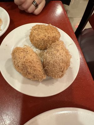 Taro root (only thing we didn’t LOVE- didn’t really taste like taro) #Veganuary at Bodhi Kosher Vegetarian Restaurant in New York City