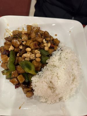 Kung pao (SO much flavor and great texture !) #Veganuary at Bodhi Kosher Vegetarian Restaurant in New York City