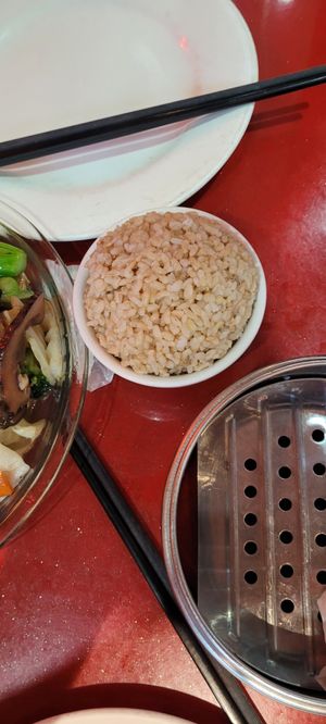 Brown rice at Bodhi Kosher Vegetarian Restaurant in New York City
