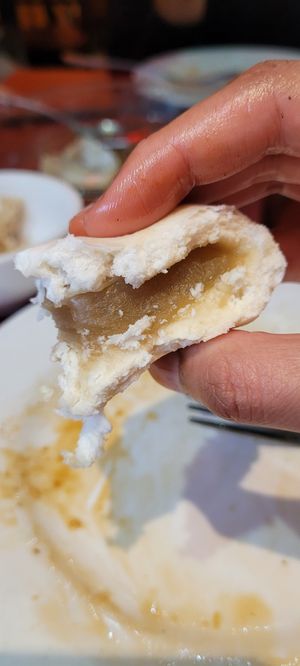 Sweet lotus bun at Bodhi Kosher Vegetarian Restaurant in New York City
