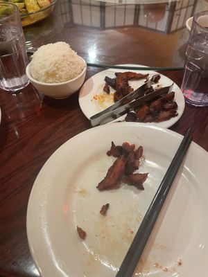 BBQ “meat"  at Bodhi Kosher Vegetarian Restaurant in New York City