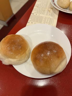 Baked bao buns  at Bodhi Kosher Vegetarian Restaurant in New York City