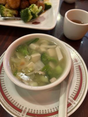 Vegetable tofu soupp  at Bodhi Kosher Vegetarian Restaurant in New York City