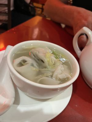 Wonton soupp  at Bodhi Kosher Vegetarian Restaurant in New York City
