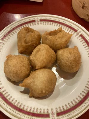 Fried shrimp dumpling  at Bodhi Kosher Vegetarian Restaurant in New York City