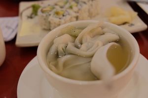 Wonton Soup at Bodhi Kosher Vegetarian Restaurant in New York City