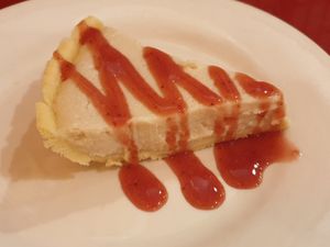Cheesecake at Bodhi Kosher Vegetarian Restaurant in New York City