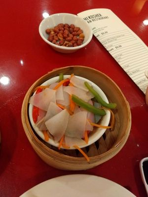 Vegetables stripea at Bodhi Kosher Vegetarian Restaurant in New York City