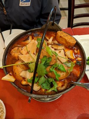 Szechuan Pepper pot at Bodhi Kosher Vegetarian Restaurant in New York City