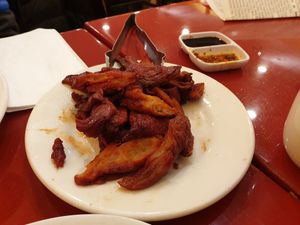 Bbq meat a must have at Bodhi Kosher Vegetarian Restaurant in New York City