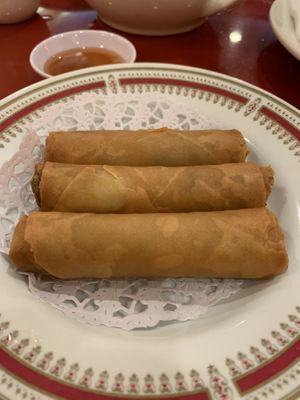 Fried buddha’s spring roll at Bodhi Kosher Vegetarian Restaurant in New York City