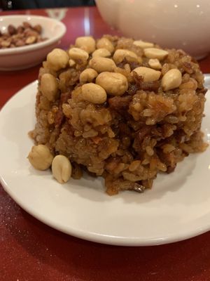 Fried sticky rice at Bodhi Kosher Vegetarian Restaurant in New York City