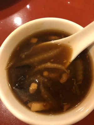 Soup at Bodhi Kosher Vegetarian Restaurant in New York City