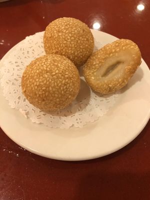 Sesame balls at Bodhi Kosher Vegetarian Restaurant in New York City