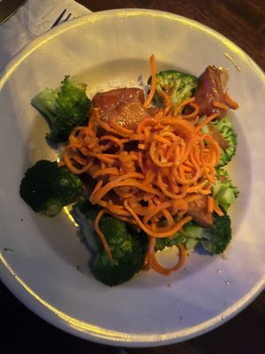 Sweet & Spicy Peanut Sauce w/ Tofu at The Top in Gainesville