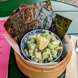 Green pea and edamame salad at Alaska Bar in Berlin
