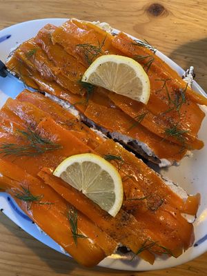 Fake salmon bread was really good  at Alaska Bar in Berlin