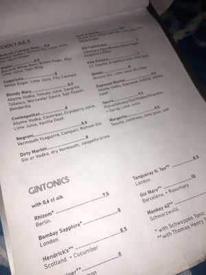 Drinks   at Alaska Bar in Berlin