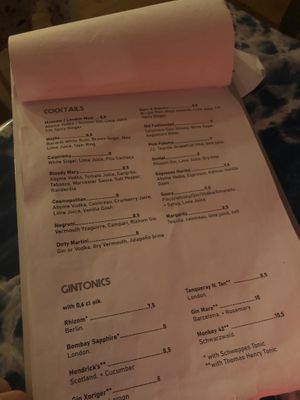 Drinks   at Alaska Bar in Berlin