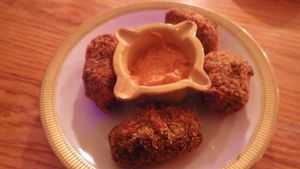 Sausage croquettes at Alaska Bar in Berlin