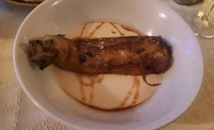 Aubergines with tahini at Alaska Bar in Berlin