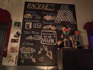 Specials of the day board at Alaska Bar at Alaska Bar in Berlin