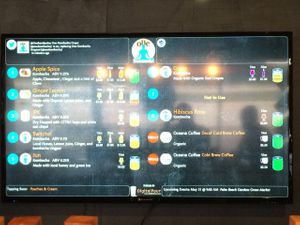 New digital kombucha board at One Kombucha in Lake Park