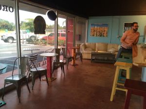 Seating area at One Kombucha in Lake Park