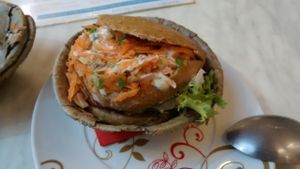 Vegan burger at Mezzanine in Montpellier