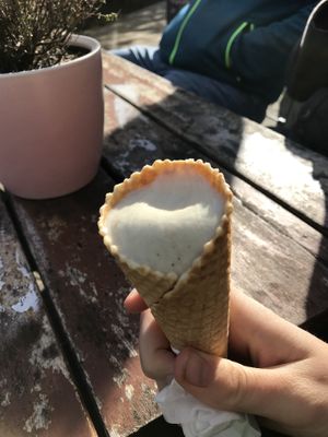 cinnamon ice cream. at Veis in Rostock