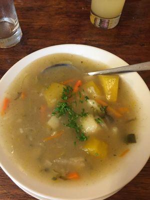 Sopa de muraya at El Encuentro - Sta Catalina Ancha in Cusco