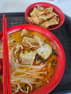 Laksa no mock ~ 7/12/23 at 3 Treasures 三寶齋 - AMK in Northeast Singapore