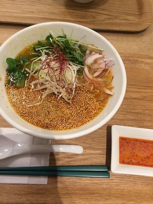 white sesame ramen for around 880 yen  at T's Tan Tan in Sendai