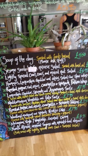 Menu at Fusca Cafe in Coventry