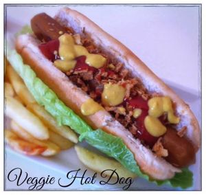 Super Veggie hot dog at Gandhi Veggie in Barcelona