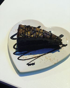 Chocolate brownie cake  at Loving Hut - North Laine in Brighton