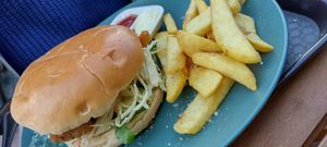 Ocean burger - a Loving Hut classic at Loving Hut - North Laine in Brighton
